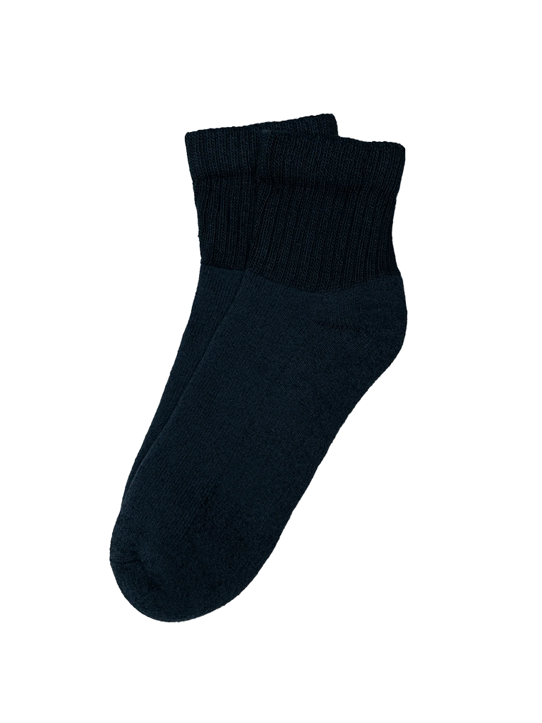 Solids Quarter Crew- Navy American Trench Socks