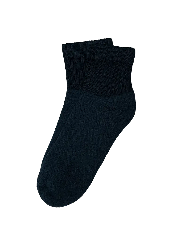 Solids Quarter Crew- Navy American Trench Socks