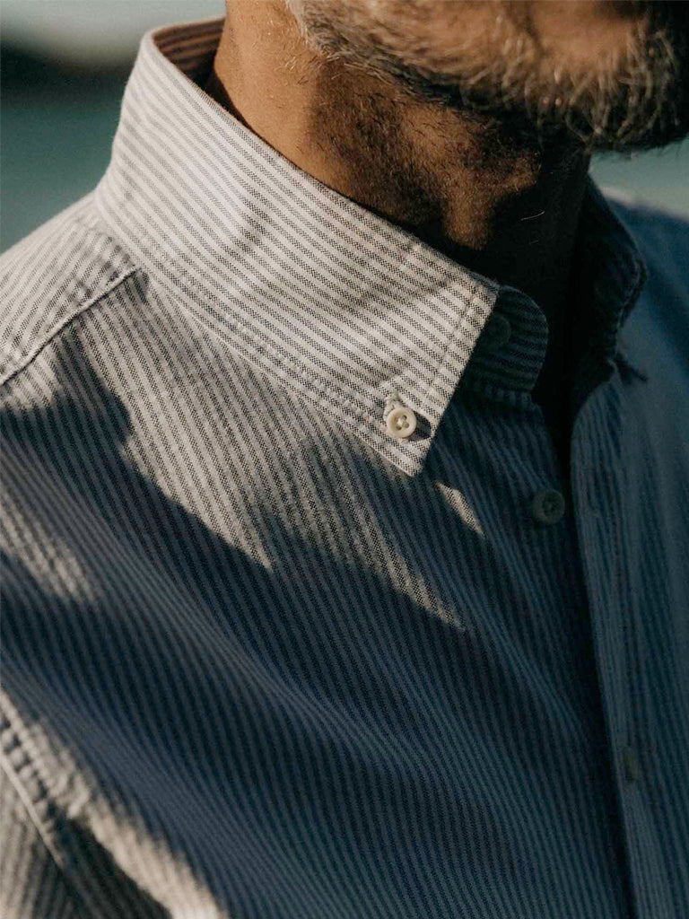 Jack Shirt- Navy University Stripe Taylor Stitch Shirts