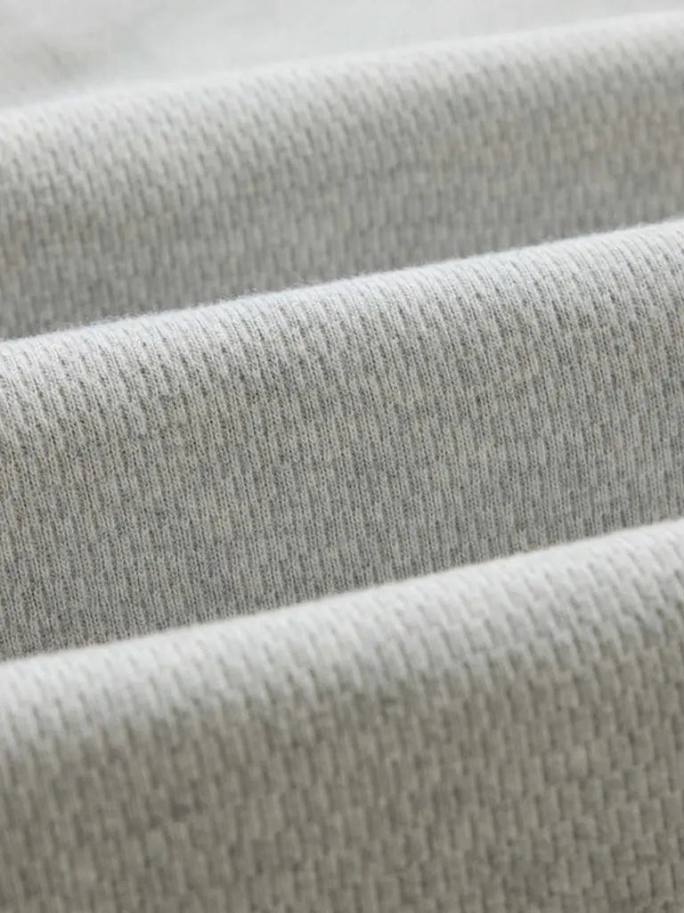 Organic Cotton Waffle Crew- Heather Grey Taylor Stitch Sweaters