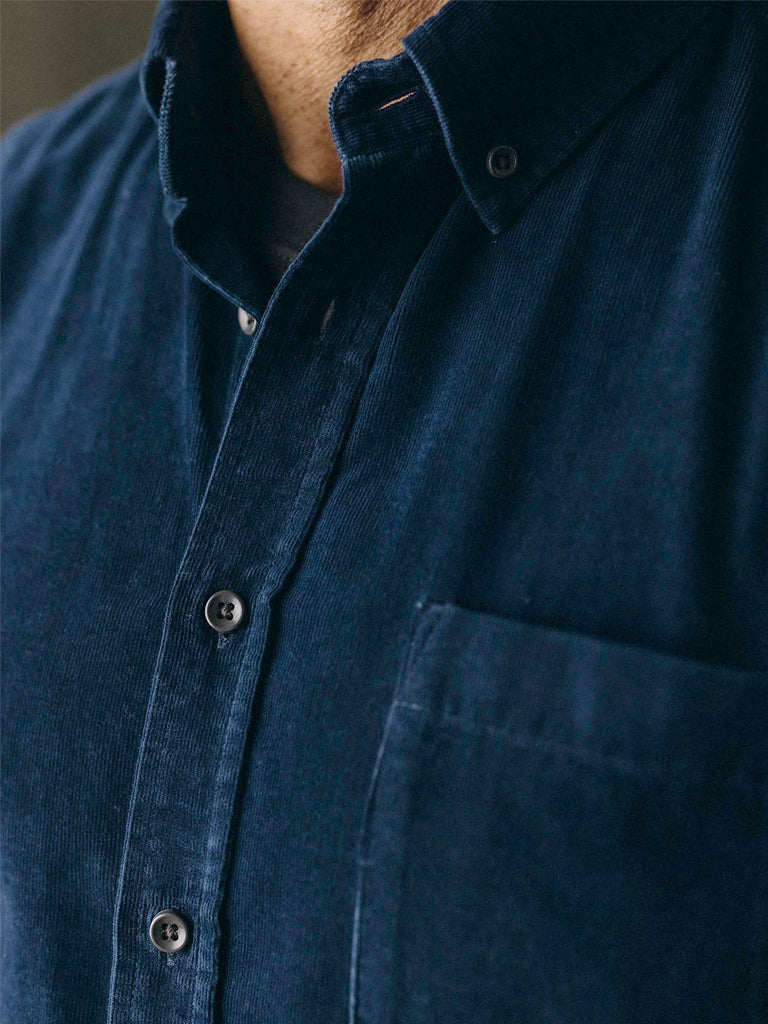 Jack Shirt- Heather Rinsed Indigo Pincord Taylor Stitch Shirts