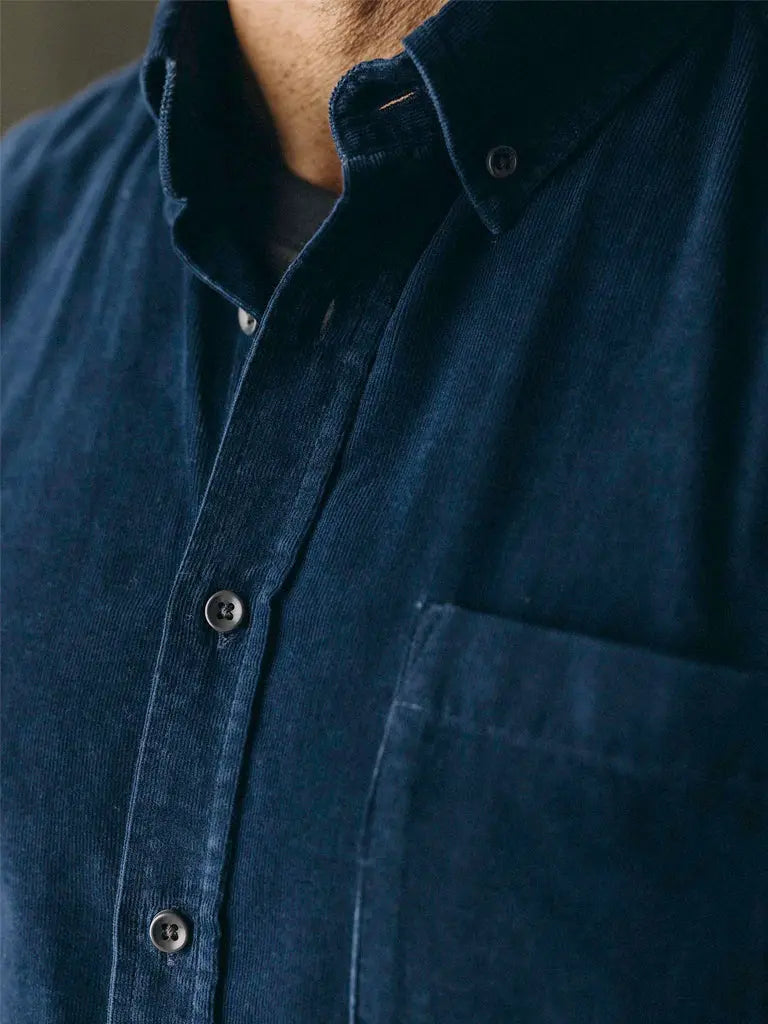 Jack Shirt- Heather Rinsed Indigo Pincord Taylor Stitch Shirts
