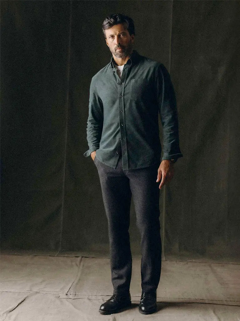 Jack Shirt- Heather Pine Pincord Taylor Stitch Shirts