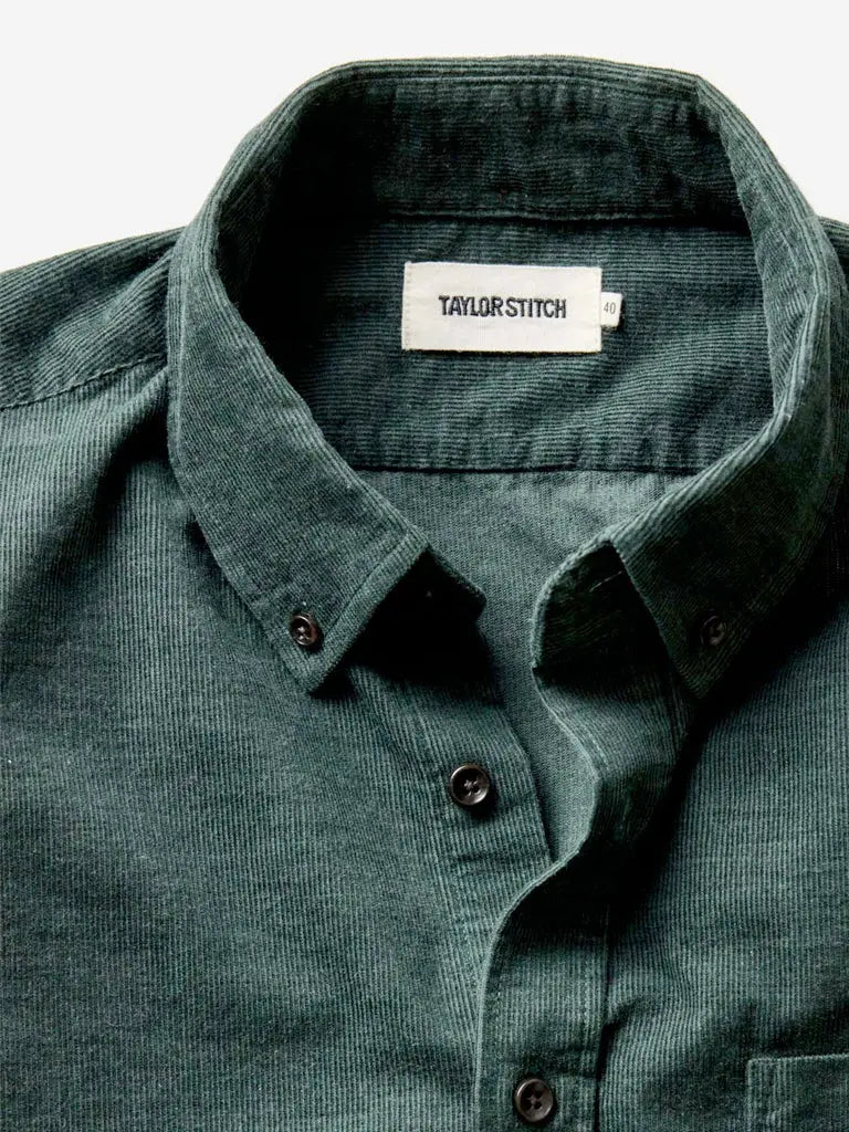 Jack Shirt- Heather Pine Pincord Taylor Stitch Shirts