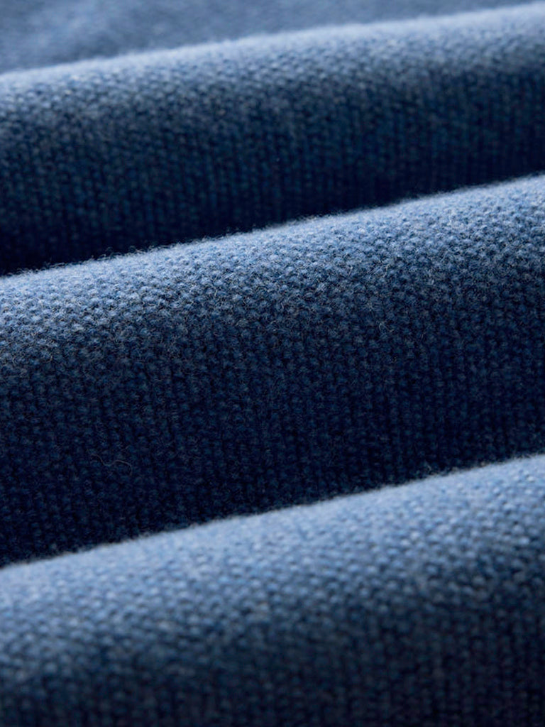 Newton Sweater Polo- Clear Heather Blue Taylor Stitch Sweaters