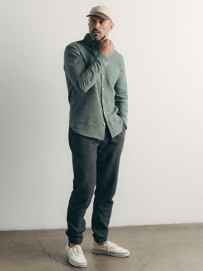 Jack Shirt- Deep Sea Twist Waffle Taylor Stitch Shirts