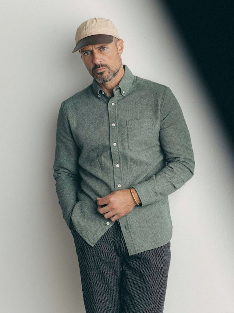 Jack Shirt- Deep Sea Twist Waffle Taylor Stitch Shirts