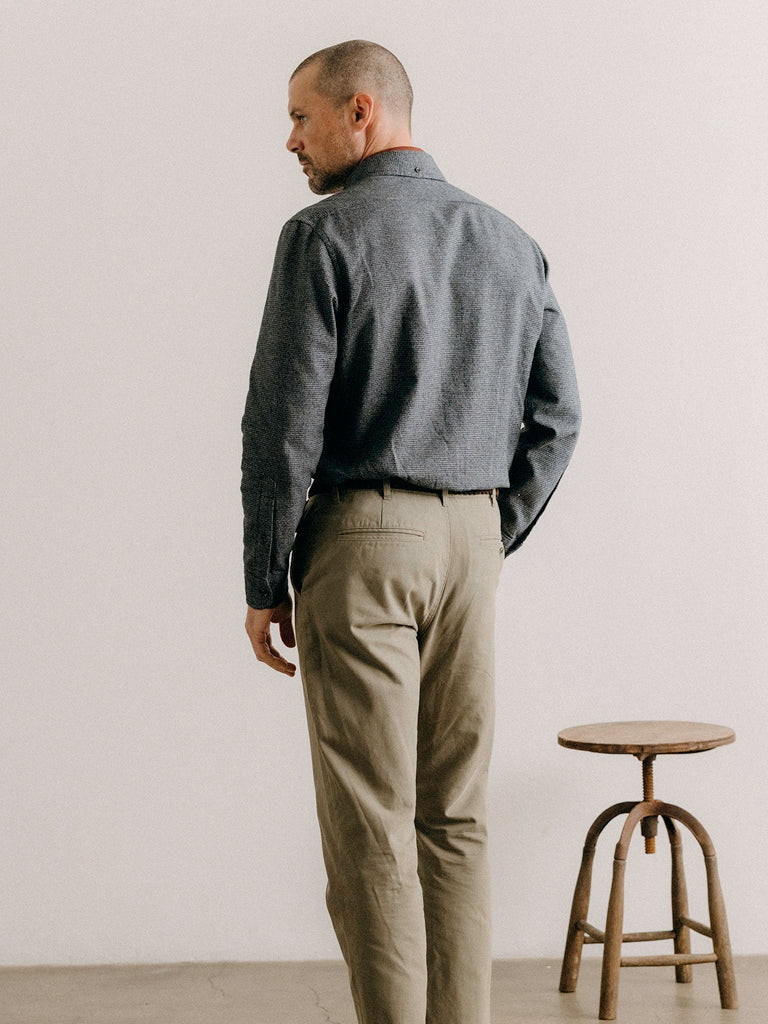 Jack Shirt- Dark Navy Houndstooth Taylor Stitch Shirts