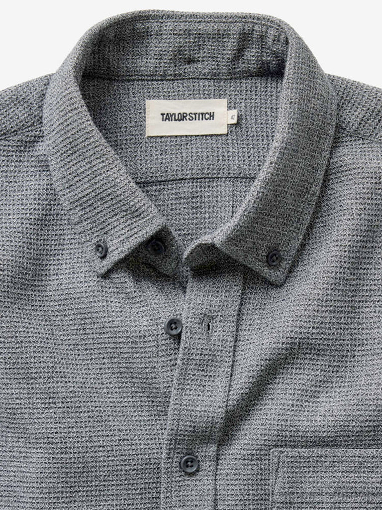 Jack Shirt- Charcoal Twist Waffle Taylor Stitch Shirts