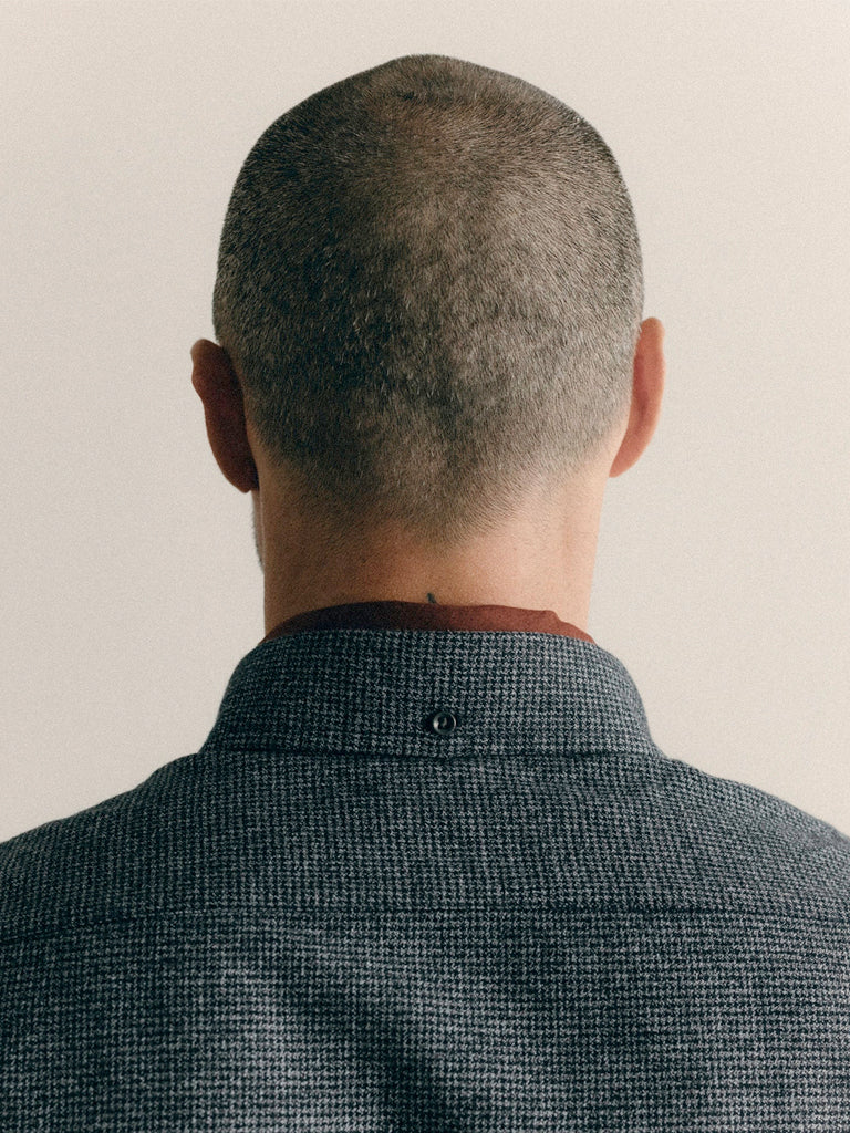 Jack Shirt- Dark Navy Houndstooth Taylor Stitch Shirts