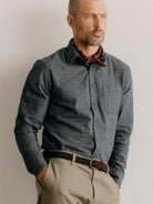 Jack Shirt- Dark Navy Houndstooth Taylor Stitch Shirts