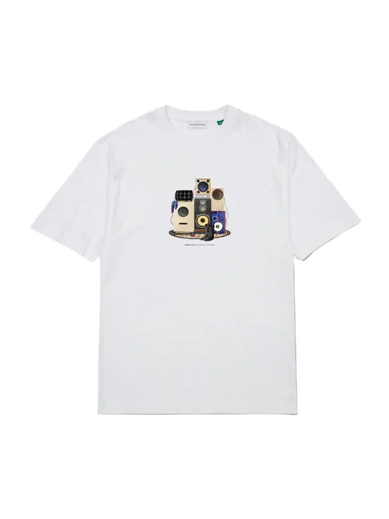 Sound System Tee- White Edmmond Studios Tee Shirts