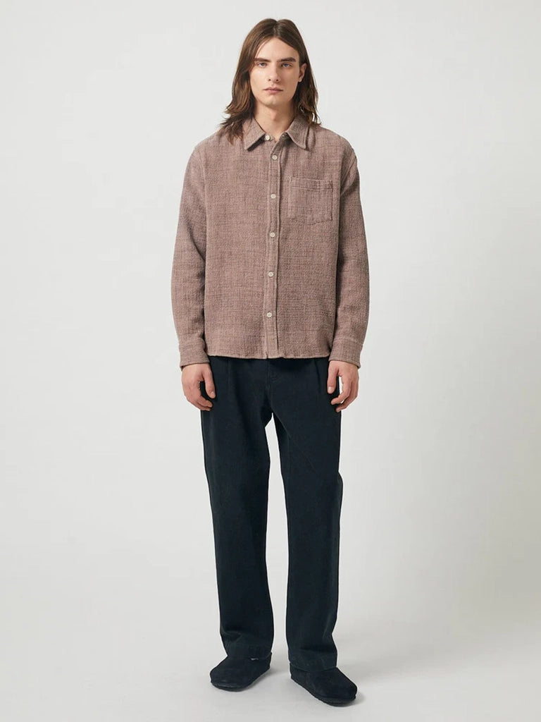 Pigment Dyed Waffle LS- Purple Corridor Shirts