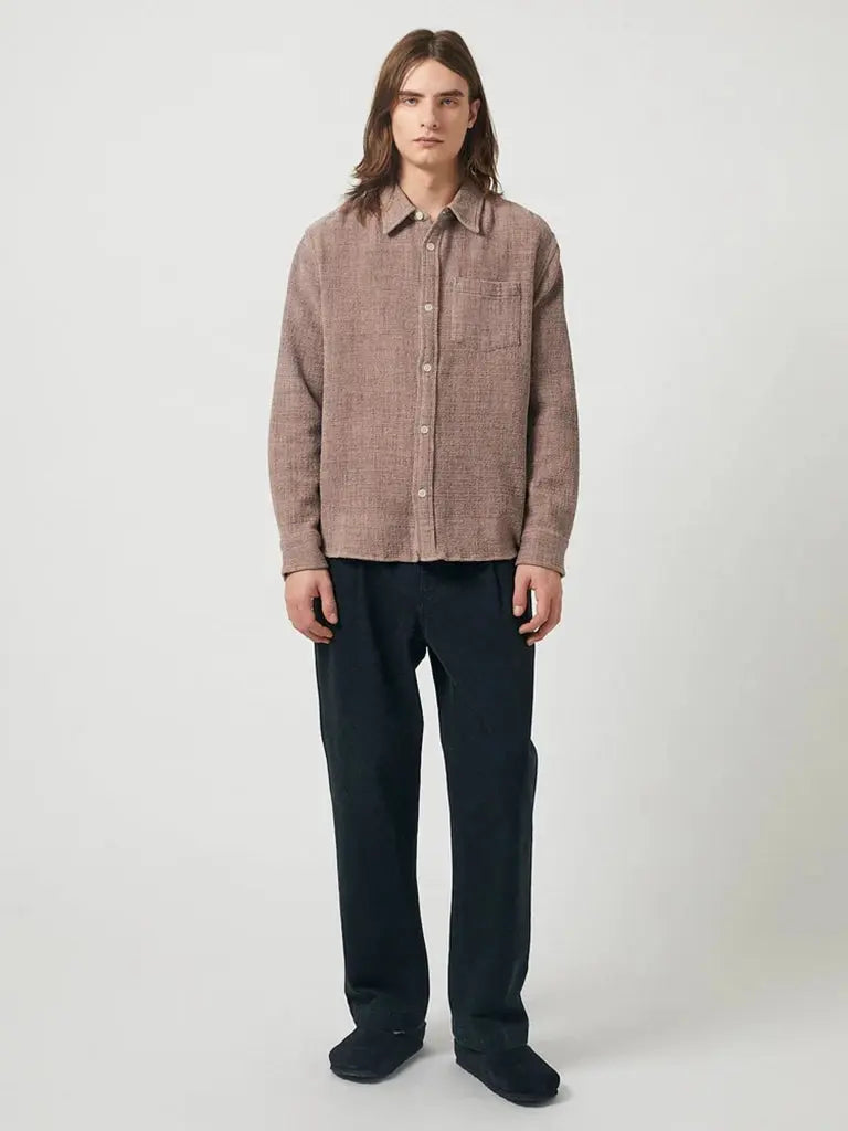 Pigment Dyed Waffle Shirt- Purple Corridor Shirts