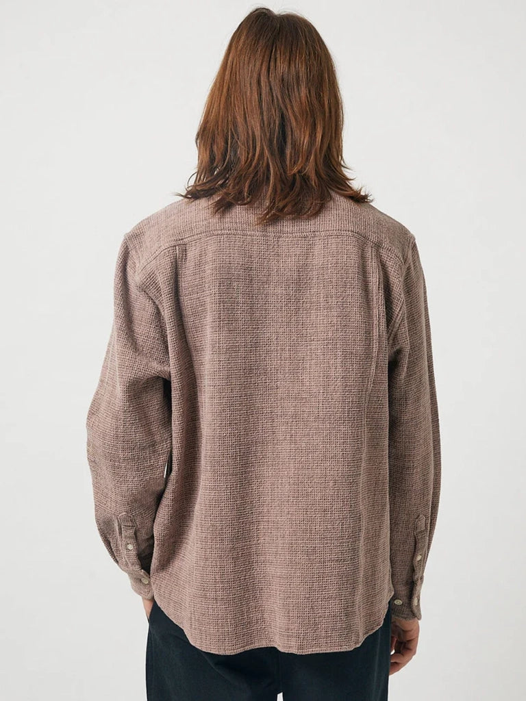 Pigment Dyed Waffle LS- Purple Corridor Shirts