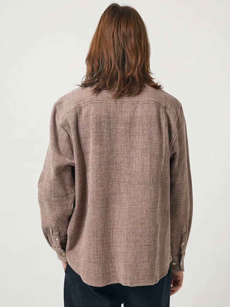 Pigment Dyed Waffle Shirt- Purple Corridor Shirts