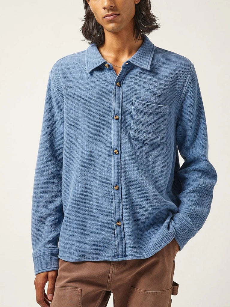 Waffle LS Shirt- Indigo Corridor Shirts