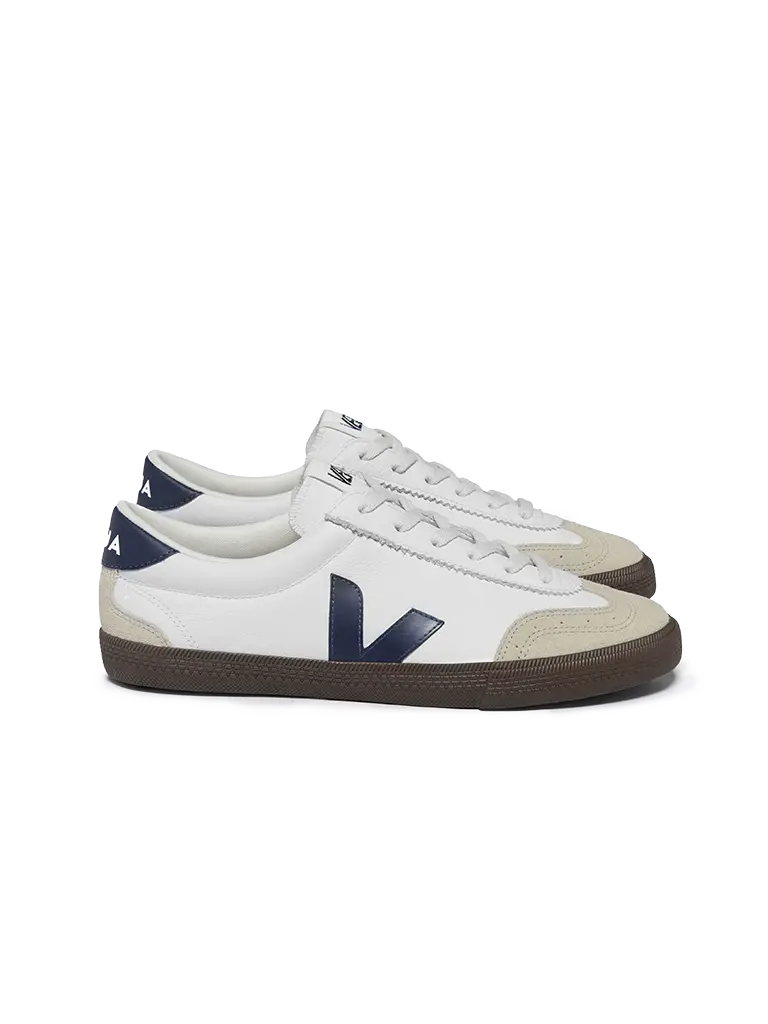 Volley Leather- White/Nautico/Bark Veja