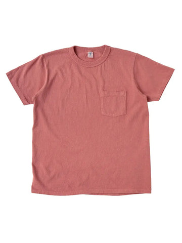 Pigment Dyed Crew Pocket Tee- Radiant Red