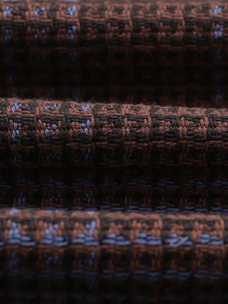 Whiting Overshirt- Brown/Blue Skate Check Wax London Jackets