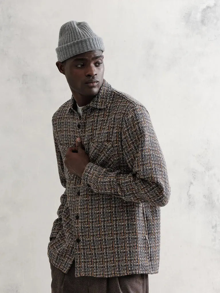 Whiting Shirt- Charcoal Eden Check - Eames NW