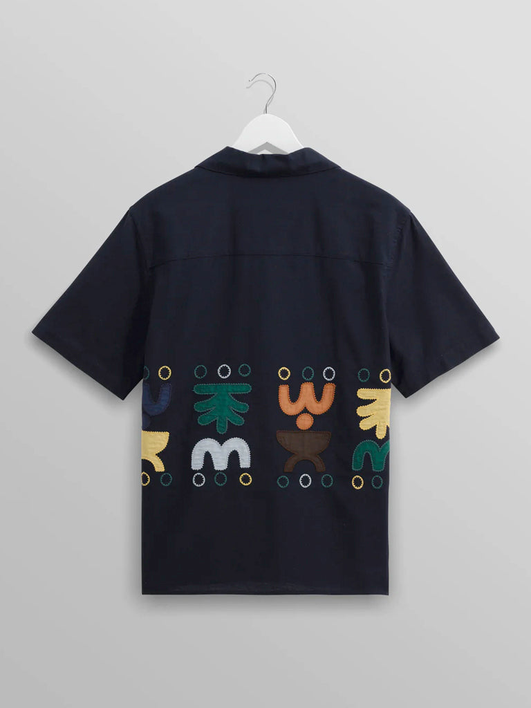 Didcot- Navy Doodle Applique Wax London Shirts