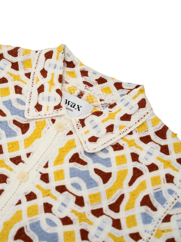 Dorset Crochet Shirt- Ecru Wax London