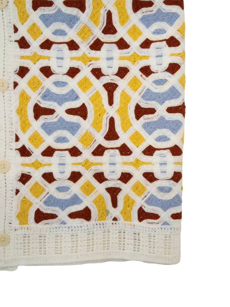 Dorset Crochet Shirt- Ecru Wax London