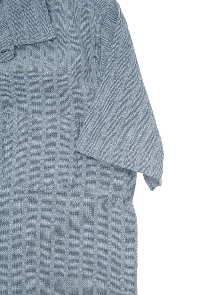 Basket Weave SS Shirt- Blue Corridor