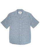 Basket Weave SS Shirt- Blue Corridor