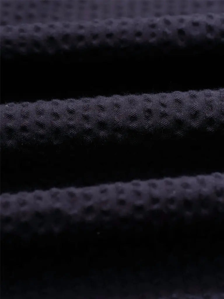 Keats- Navy Seersucker Wax London