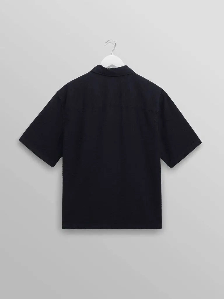 Keats- Navy Seersucker Wax London