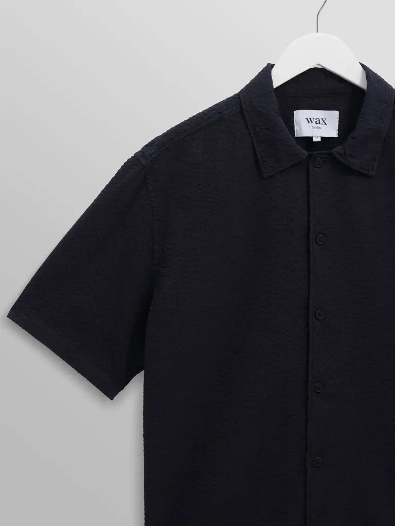 Keats- Navy Seersucker Wax London