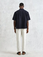 Keats- Navy Seersucker Wax London