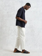 Keats- Navy Seersucker Wax London