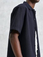 Keats- Navy Seersucker Wax London