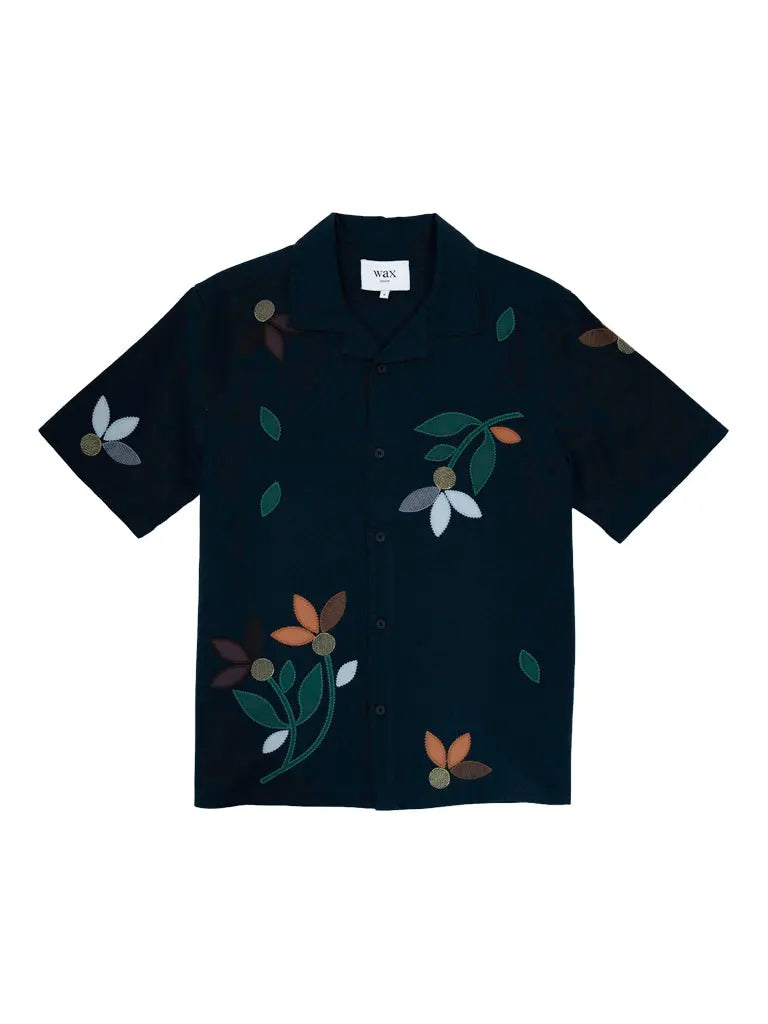 Didcot- Navy Bloom Applique Wax London