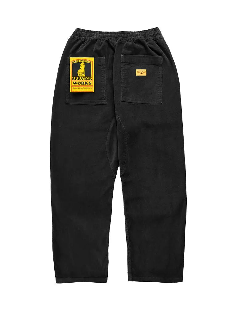 Corduroy Chef Pants- Black Service Works Pants