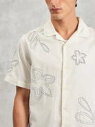 Didcot Short Sleeve Shirt- Ecru Wax London