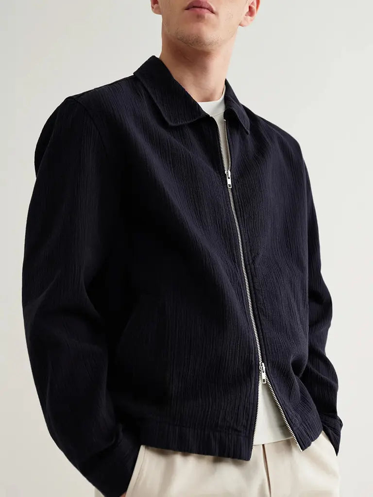 Eldon- Navy Crinkle Wax London Jackets