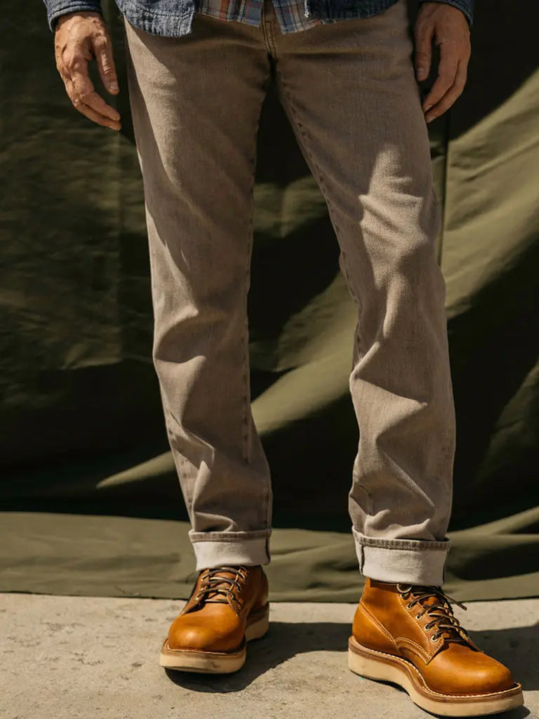 The Hammer Straight- Dusty Brown 10.5oz Selvedge Hiroshi KATO Denim