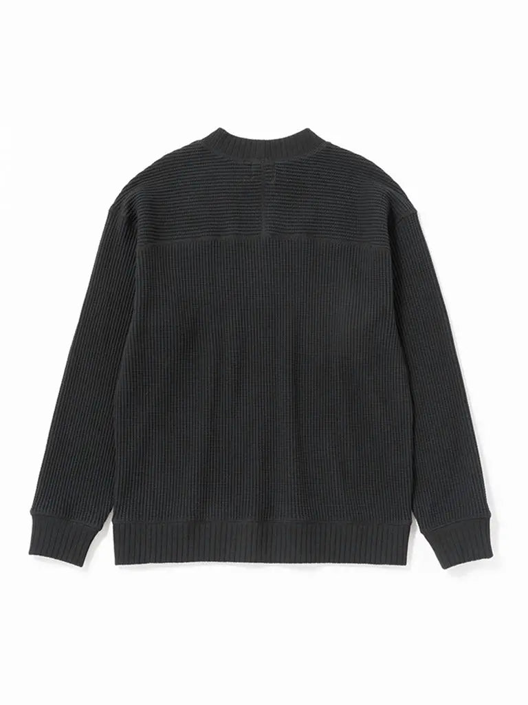 Waffle Midneck- Black Jackman Sweaters