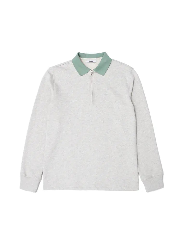 Mini logo Zip Polo- Grey Melange Edmmond Studios Sweaters
