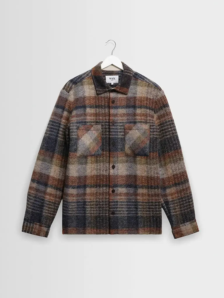 Whiting Overshirt- Oatmeal Multi Ari Wool Blend Wax London Jackets
