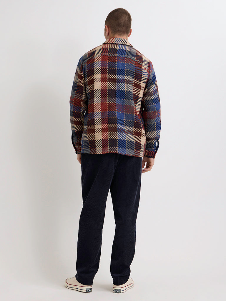 Whiting Overshirt- Rust/Ecru Pike Check Wax London Shirts