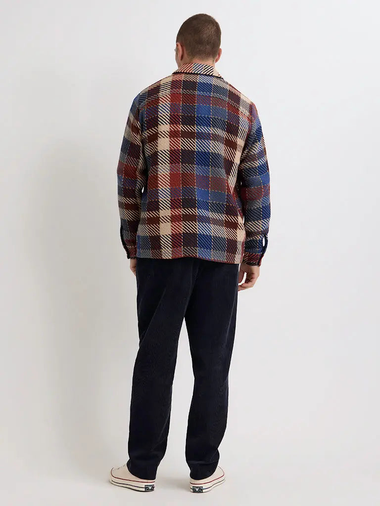 Whiting Overshirt- Rust/Ecru Pike Check Wax London Jackets