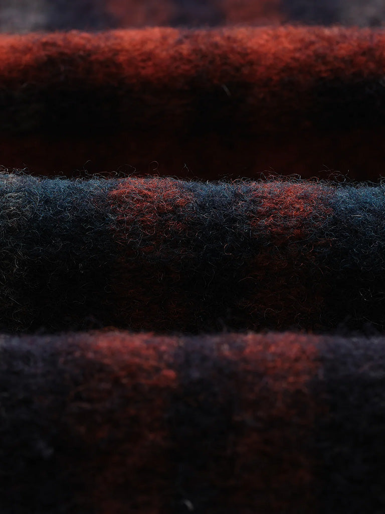 Heath Jacket - Navy & Multicolor Check Italian Wool Wax London Jackets