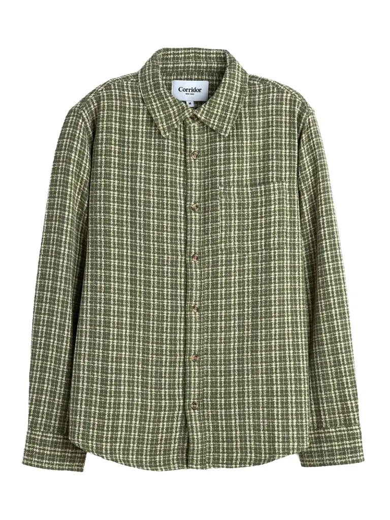 Reverse Tweed Shirt- Green Corridor Shirts