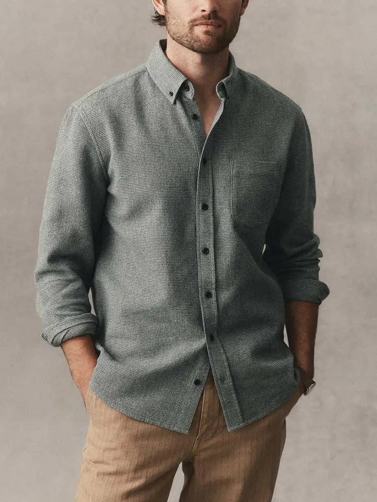 Jack Shirt- Pine Twist Waffle Taylor Stitch Shirts