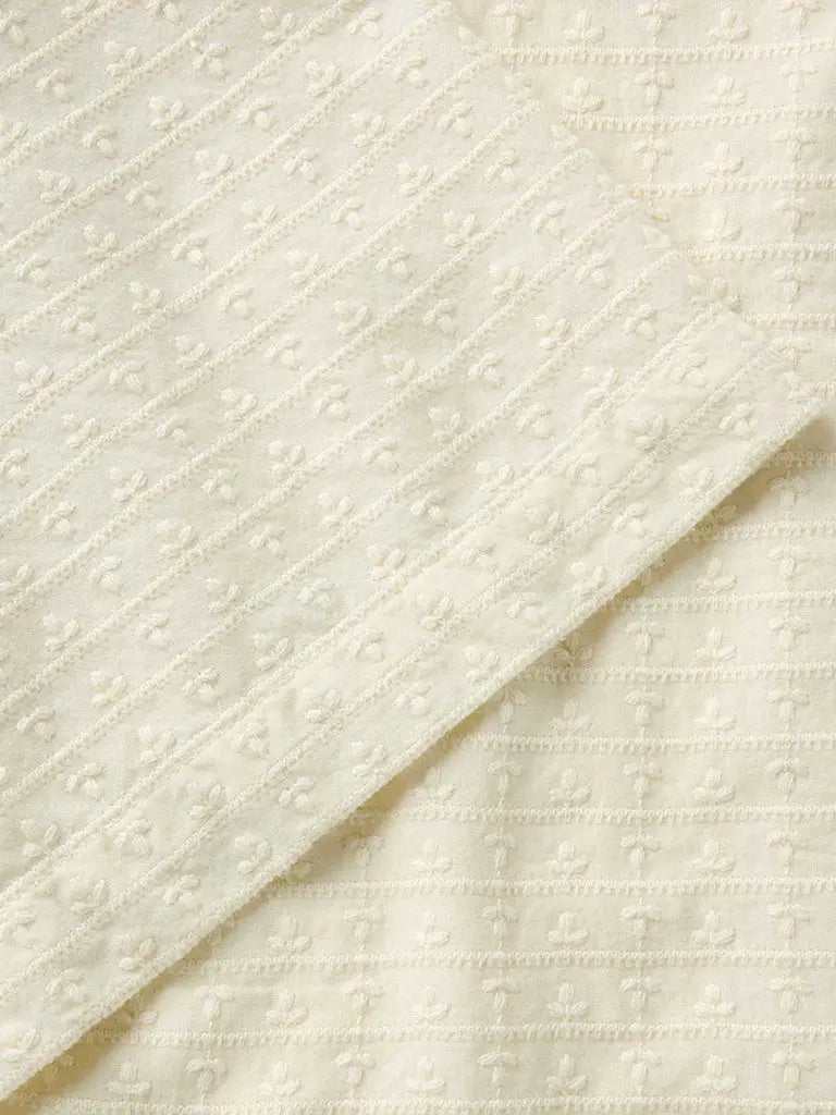 Davis Shirt- White Embroidered Stripe Taylor Stitch Shirts